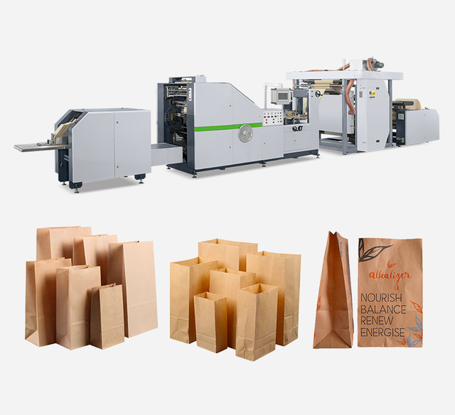 Square bottom paper bag machine