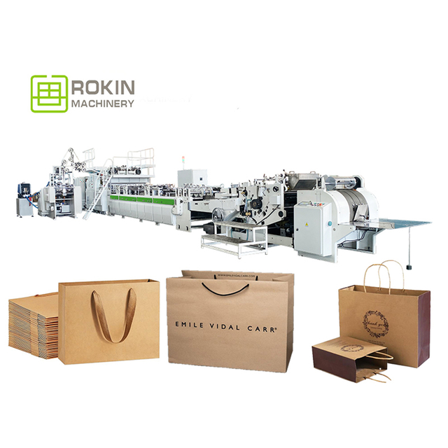 RKDZ-220T Full Automatic Sheet Feeding Paper Bag Machine na May Twisted Handle